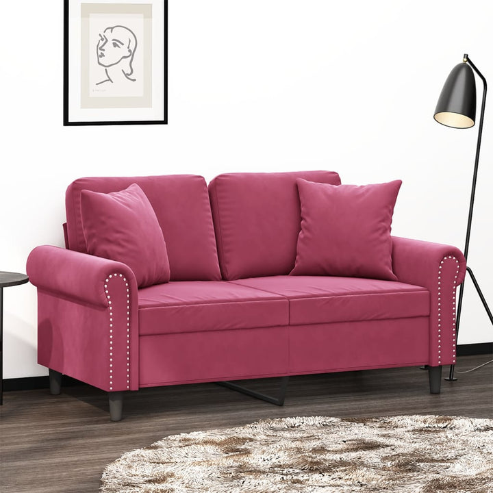 3-Sitzer-Sofa Mit Zierkissen 180 Cm Samt