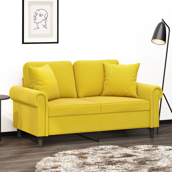 3-Sitzer-Sofa Mit Zierkissen 180 Cm Samt