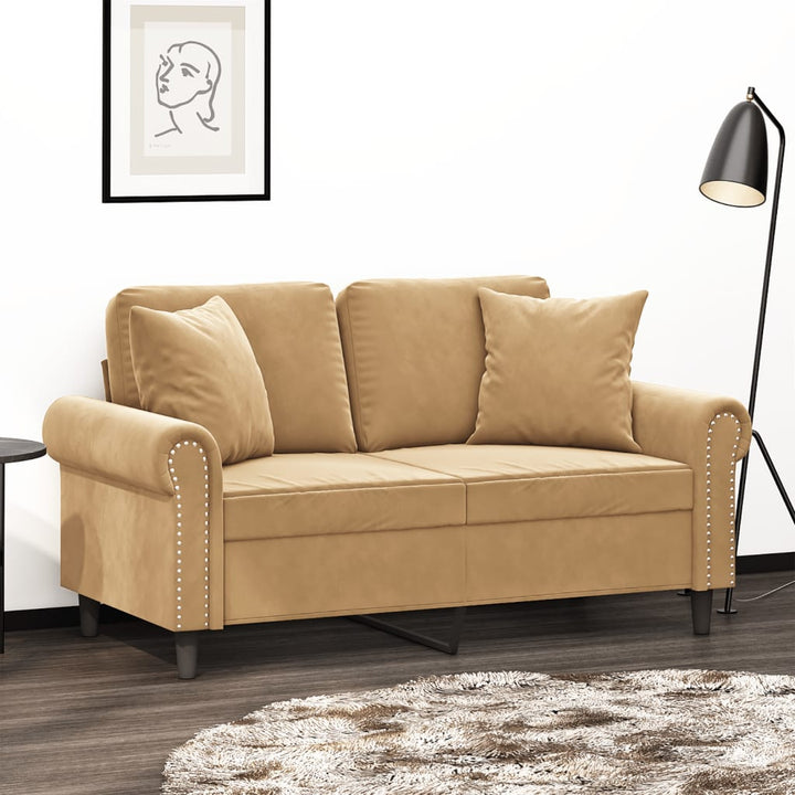 3-Sitzer-Sofa Mit Zierkissen 180 Cm Samt