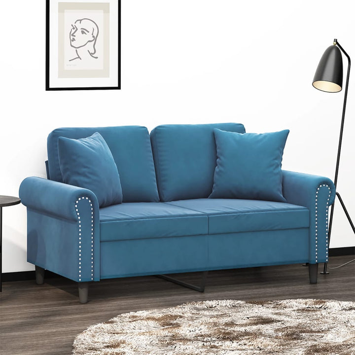 3-Sitzer-Sofa Mit Zierkissen 180 Cm Samt