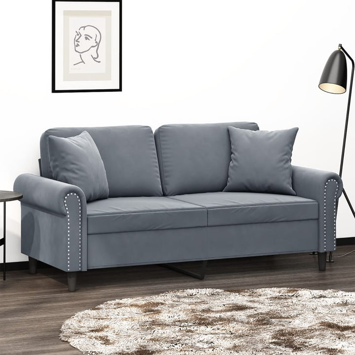 3-Sitzer-Sofa Mit Zierkissen 180 Cm Samt