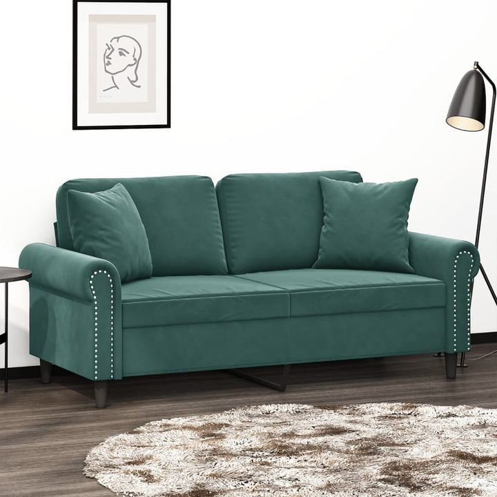 3-Sitzer-Sofa Mit Zierkissen 180 Cm Samt