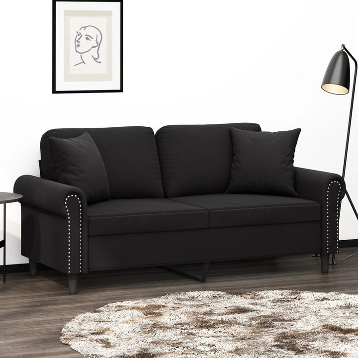 3-Sitzer-Sofa Mit Zierkissen 180 Cm Samt