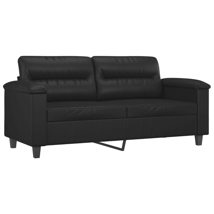 2-Sitzer-Sofa Mit Zierkissen 140 Cm Kunstleder