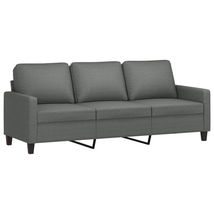 3-Sitzer-Sofa Mit Hocker 180 Cm Stoff