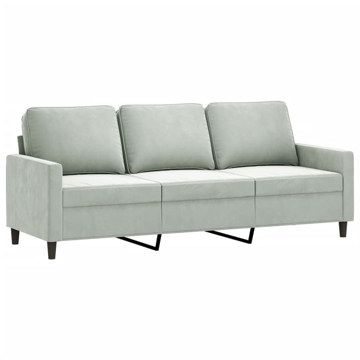 3-Sitzer-Sofa Mit Hocker 180 Cm Samt