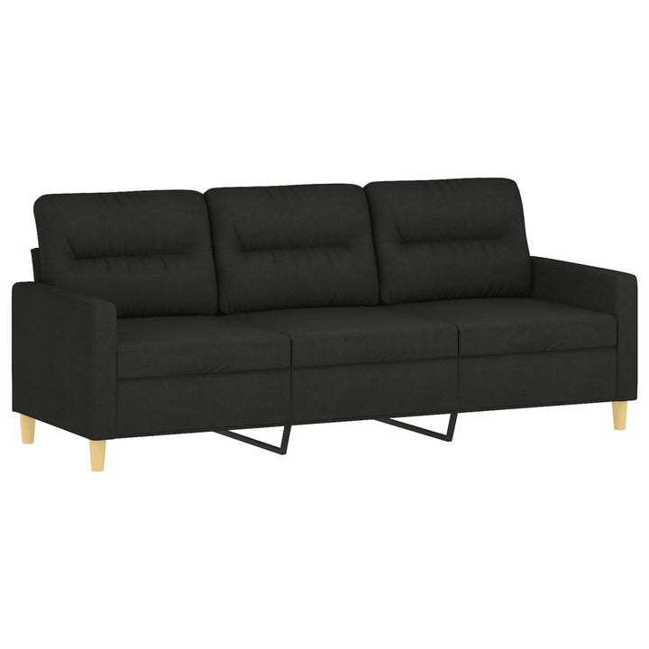 3-Sitzer-Sofa Mit Hocker 180 Cm Stoff