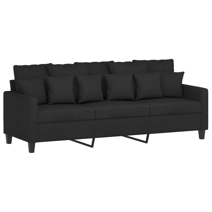 3-Sitzer-Sofa Mit Hocker 180 Cm Stoff