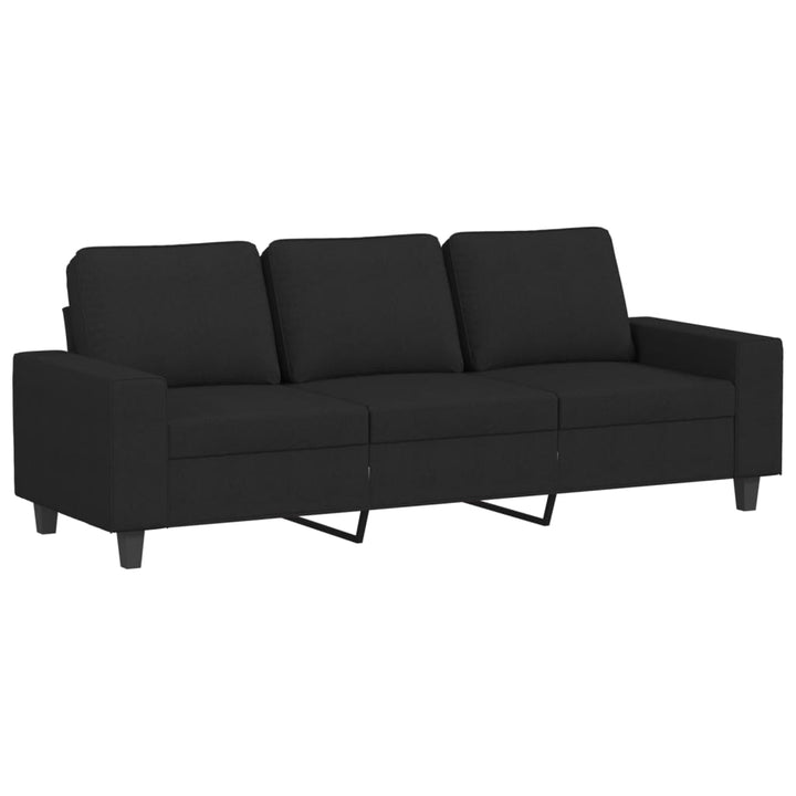 3-Sitzer-Sofa Mit Hocker 180 Cm Stoff