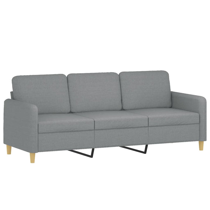 3-Sitzer-Sofa Mit Hocker 180 Cm Stoff