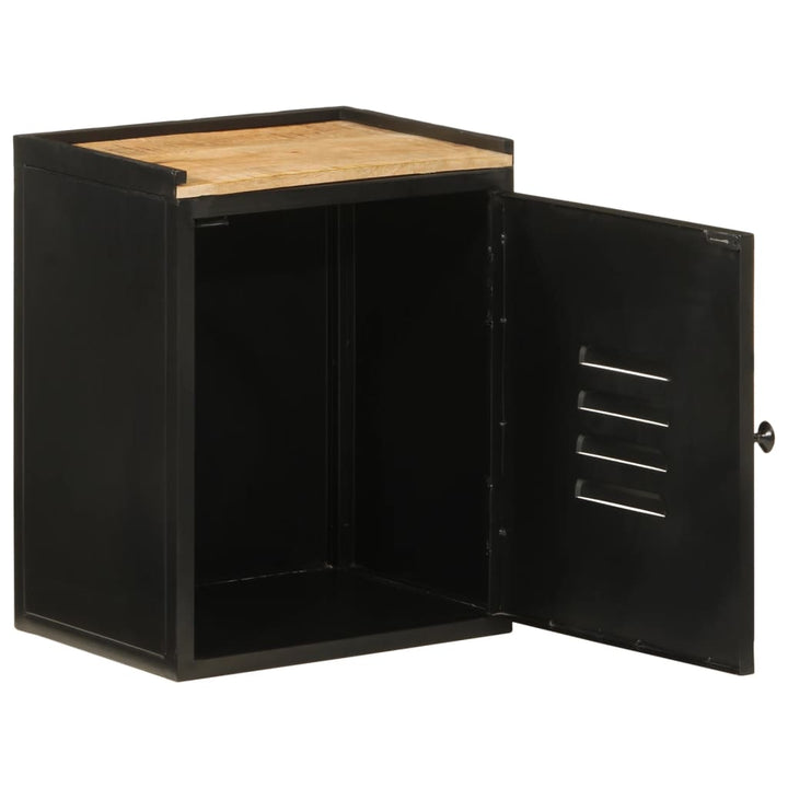 Badschrank 40X30X50 Cm Eisen Und Massivholz Mango