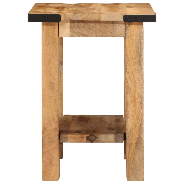 Beistelltisch 40X30X40 Cm Raues Massivholz Mango