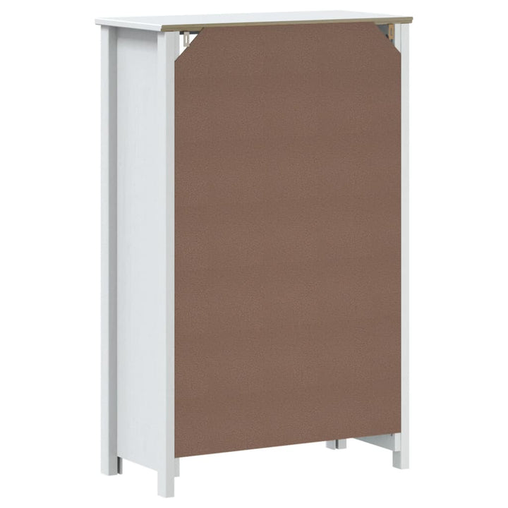 Badschrank Berg 69,5X34X110 Cm Massivholz Kiefer