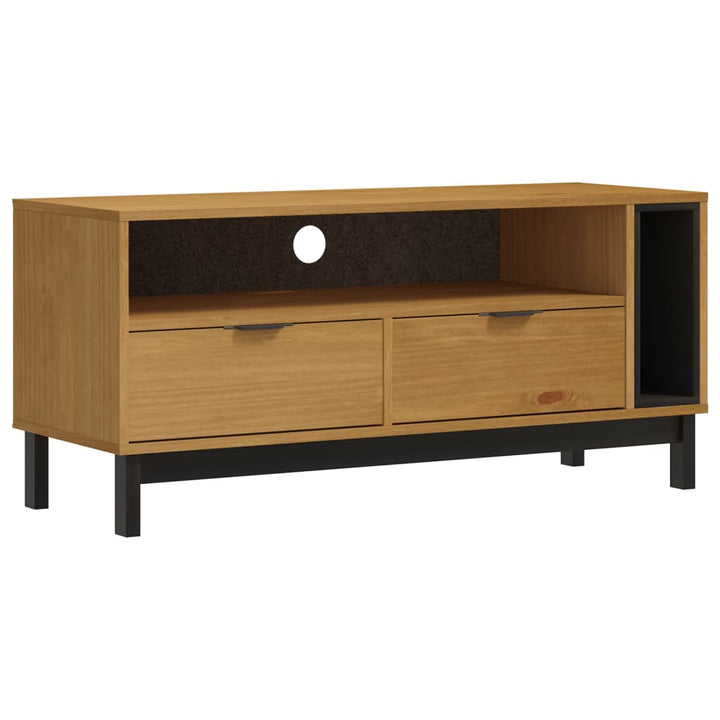 Tv-Schrank Flam 110X40X50 Cm Massivholz Kiefer