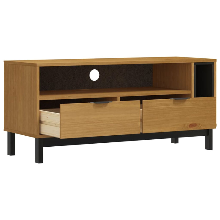 Tv-Schrank Flam 110X40X50 Cm Massivholz Kiefer