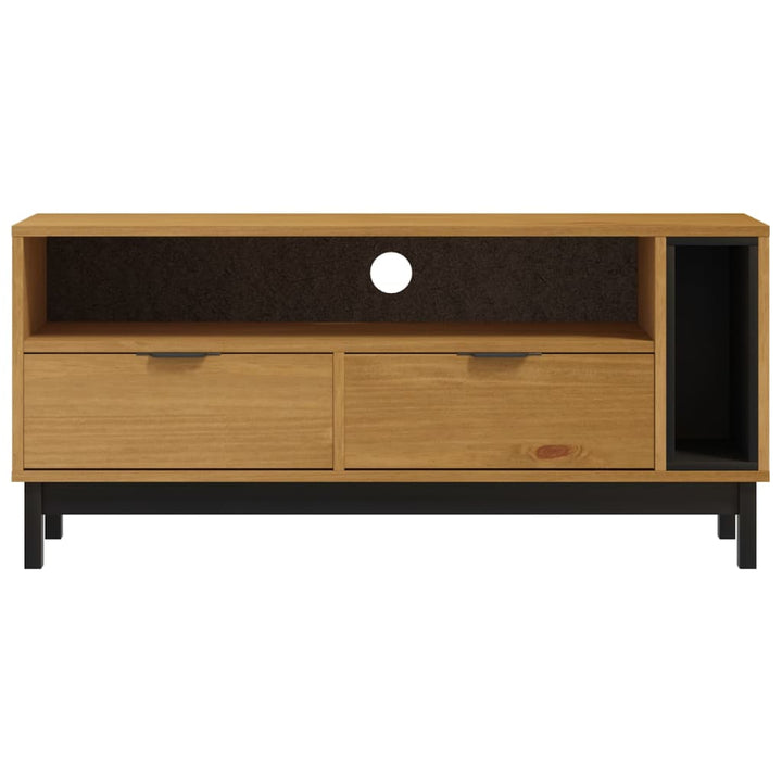 Tv-Schrank Flam 110X40X50 Cm Massivholz Kiefer