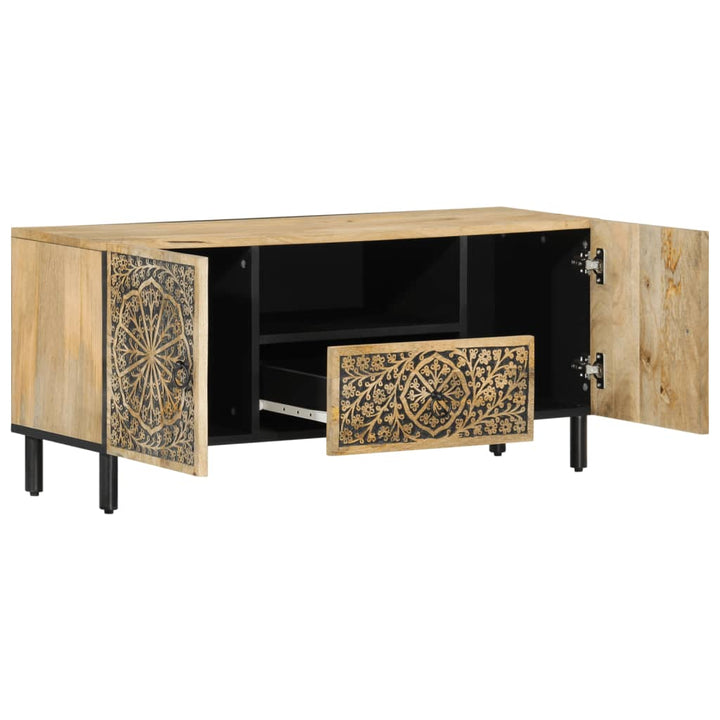 Tv-Schrank 105X33X46 Cm Massivholz Mango