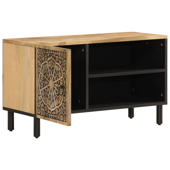 Tv-Schrank 80X31X46 Cm Massivholz Mango