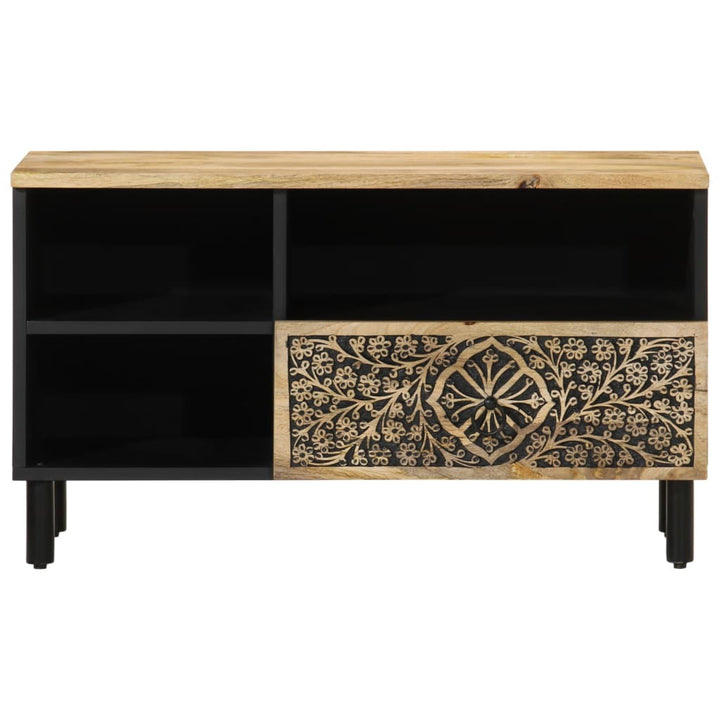 Tv-Schrank 80X33X46 Cm Massivholz Mango