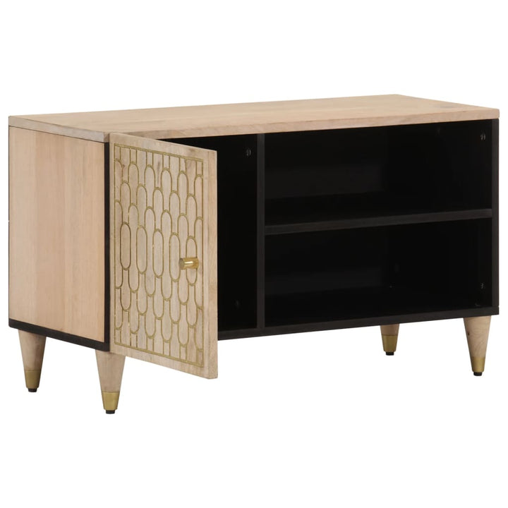 Tv-Schrank 80X31X46 Cm Massivholz Mango