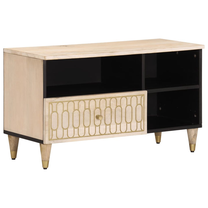 Tv-Schrank 80X33X46 Cm Massivholz Mango