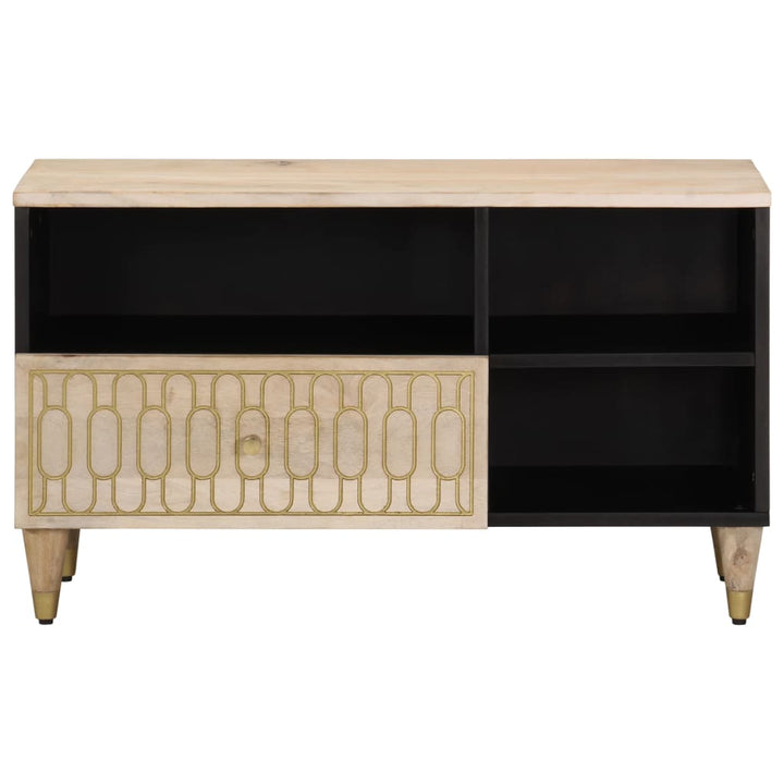 Tv-Schrank 80X33X46 Cm Massivholz Mango