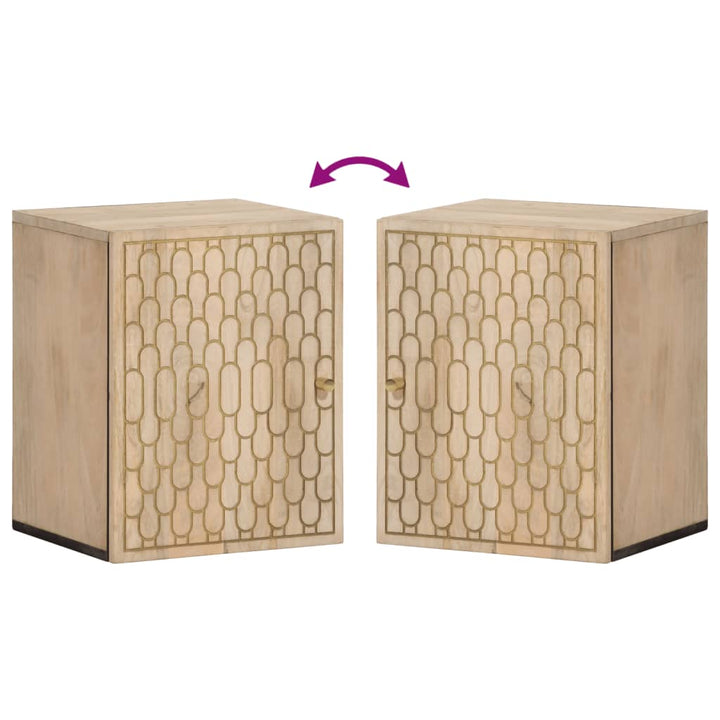 Bad-Wandschrank 38X33X48 Cm Massivholz Mango