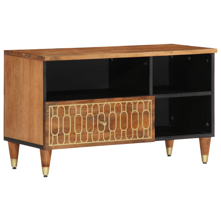 Tv-Schrank 80X33X46 Cm Massivholz Mango