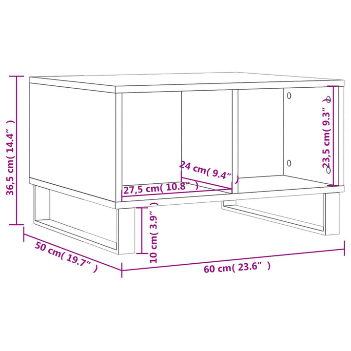 Couchtisch 60X50X36,5 Cm Holzwerkstoff