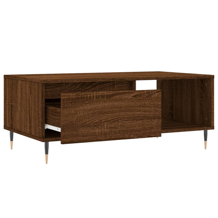 Couchtisch Braun Eichen-Optik 90X50X36,5 Cm Holzwerkstoff