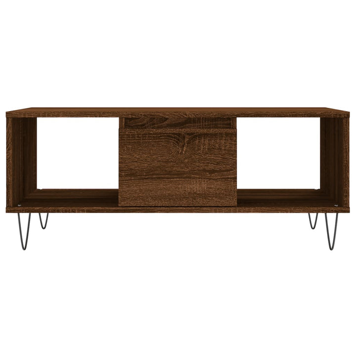 Couchtisch Braun Eichen-Optik 90X50X36,5 Cm Holzwerkstoff