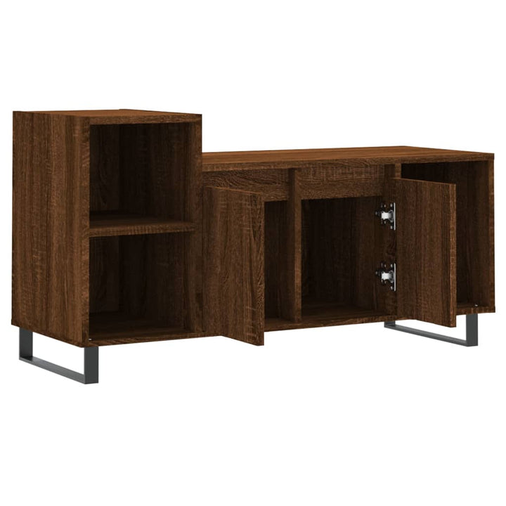 Tv-Schrank Braun Eichen-Optik 100X35X55 Cm Holzwerkstoff