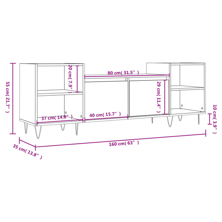 Tv-Schrank 160X35X55 Cm Holzwerkstoff