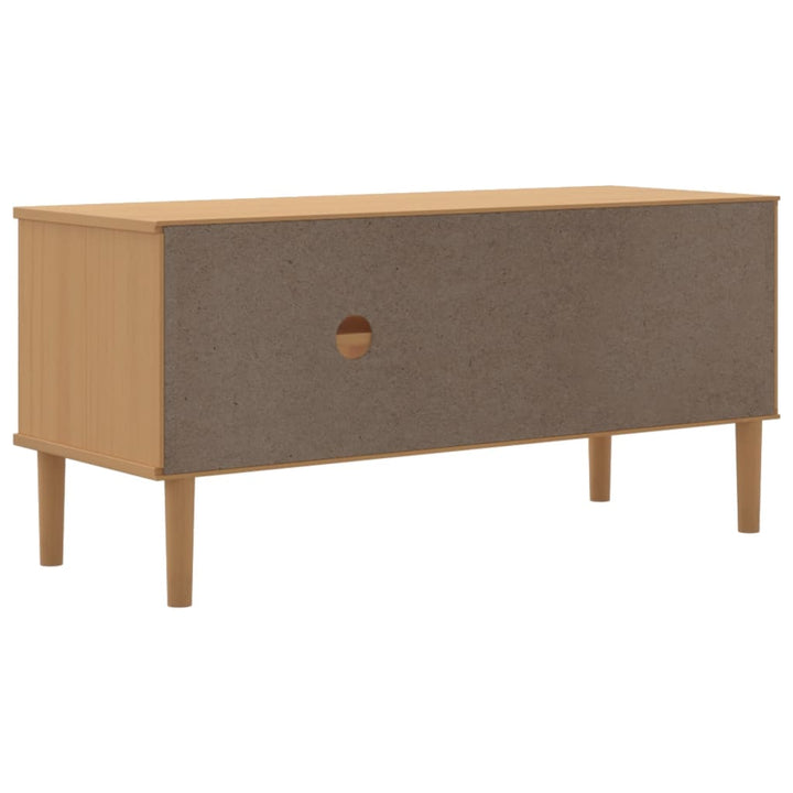 Tv-Schrank Senja Rattan-Optik 106X40X49 Cm Kiefernholz