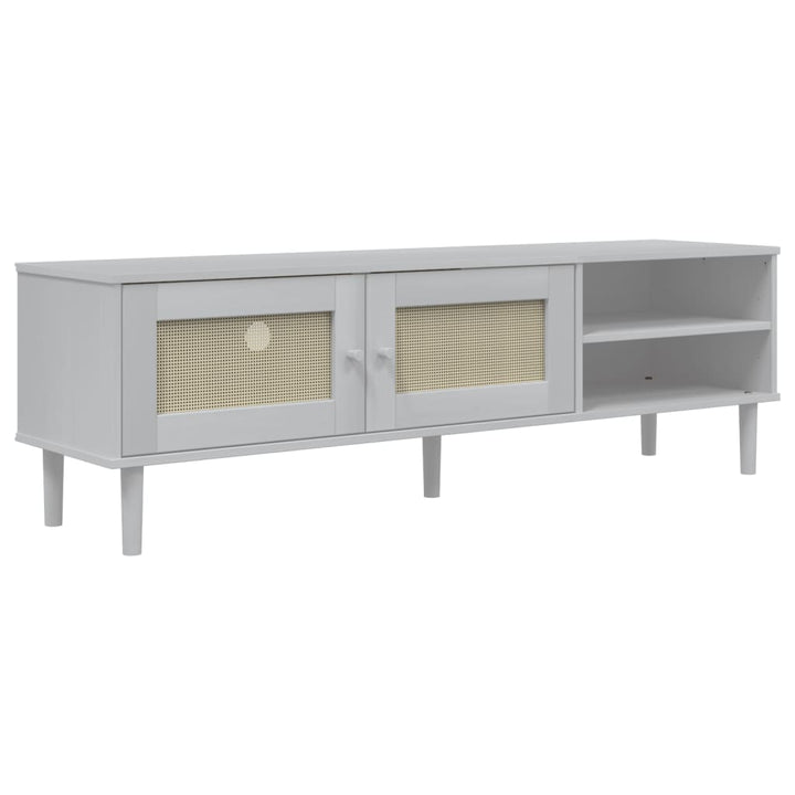 Tv-Schrank Senja Rattan-Optik 158X40X49Cm Kiefernholz