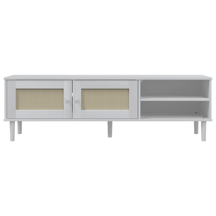 Tv-Schrank Senja Rattan-Optik 158X40X49Cm Kiefernholz