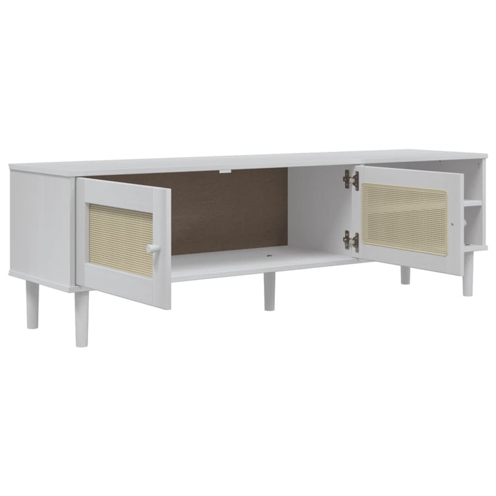 Tv-Schrank Senja Rattan-Optik 158X40X49Cm Kiefernholz