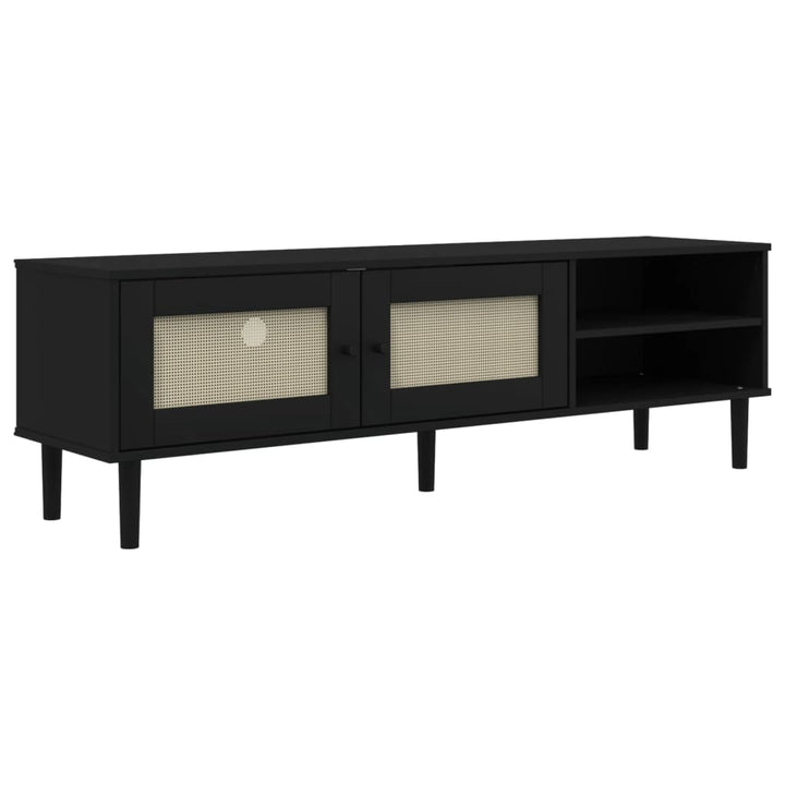 Tv-Schrank Senja Rattan-Optik 158X40X49Cm Kiefernholz