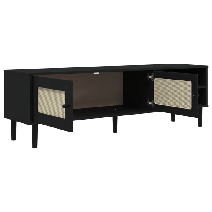 Tv-Schrank Senja Rattan-Optik 158X40X49Cm Kiefernholz