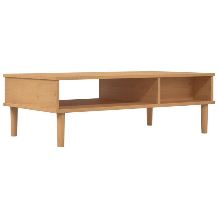 Couchtisch Senja Rattan-Optik 100X55X33 Cm Kiefernholz