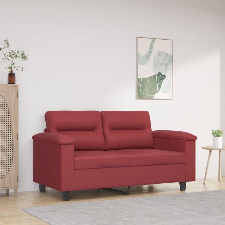 2-Sitzer-Sofa -Braun 120 Cm Kunstleder