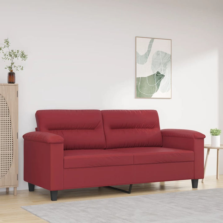 2-Sitzer-Sofa -Braun 120 Cm Kunstleder