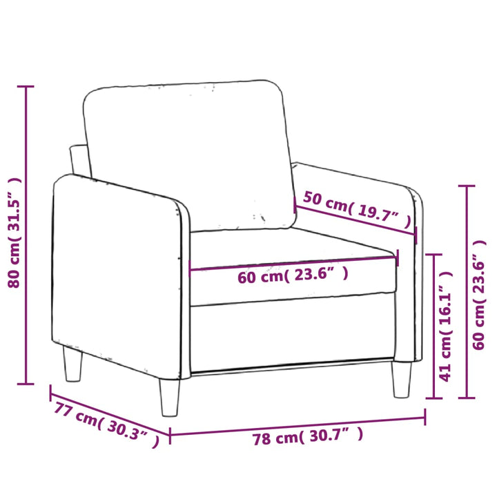 Sessel 60 Cm Samt