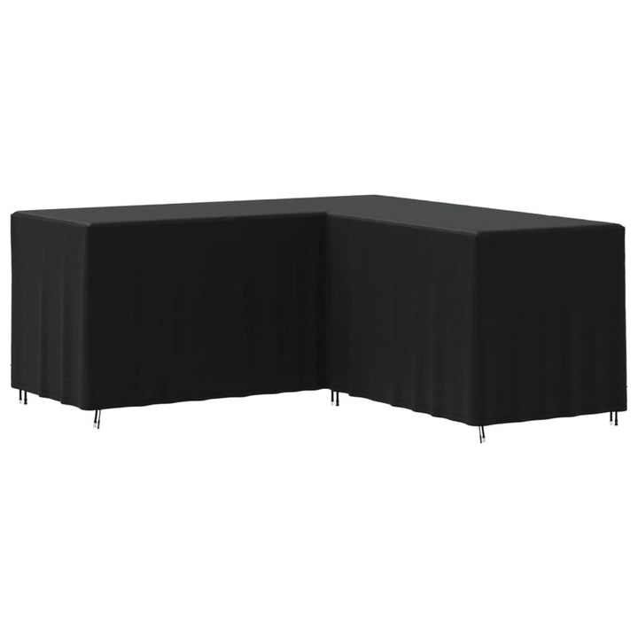 Gartensofa-Abdeckung L-Form Schwarz 420D Oxford