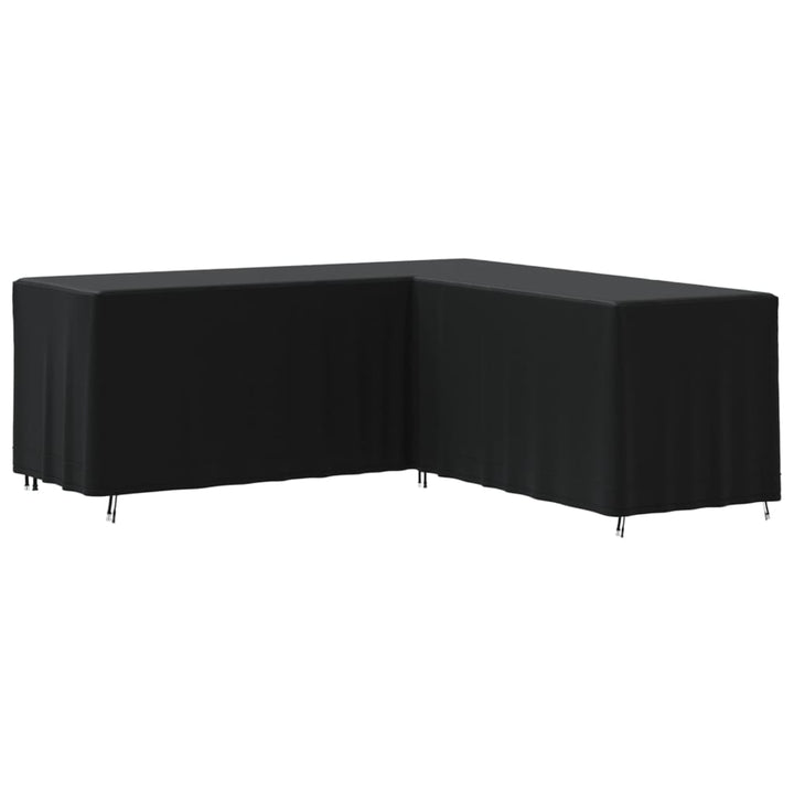 Gartensofa-Abdeckung L-Form Schwarz 420D Oxford