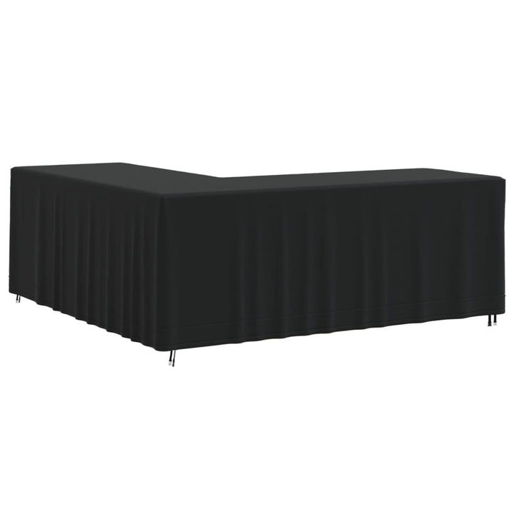 Gartensofa-Abdeckung L-Form Schwarz 420D Oxford