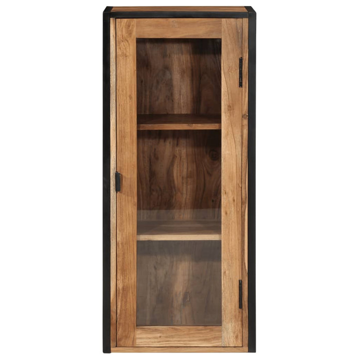 Bad-Wandschrank 40X30X90 Cm Massivholz Akazie Und Eisen