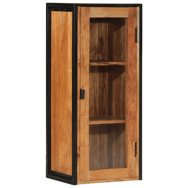 Bad-Wandschrank 40X30X90 Cm Massivholz Akazie Und Eisen