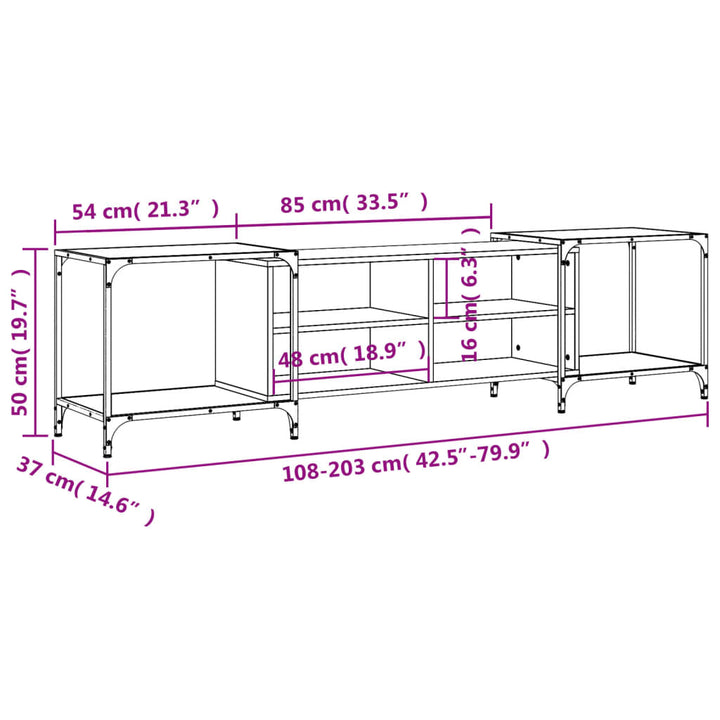 Tv-Schrank 203X37X50 Cm Holzwerkstoff