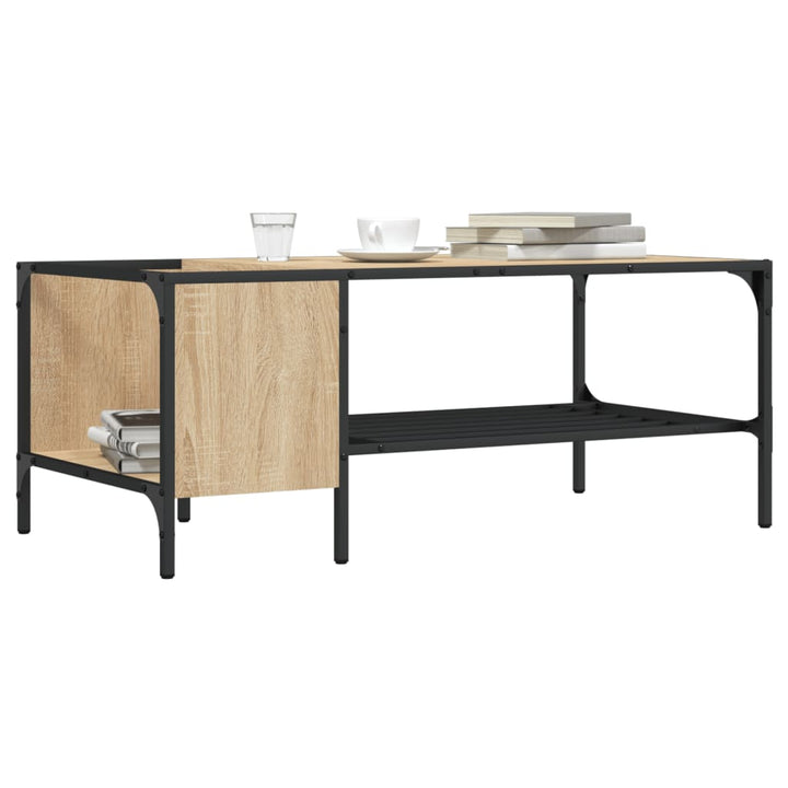 Couchtisch Mit Regal 100X51X40 Cm Holzwerkstoff